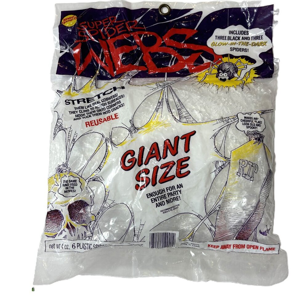 Giant Spiderweb Reusable Vintage by Imagineering 1988